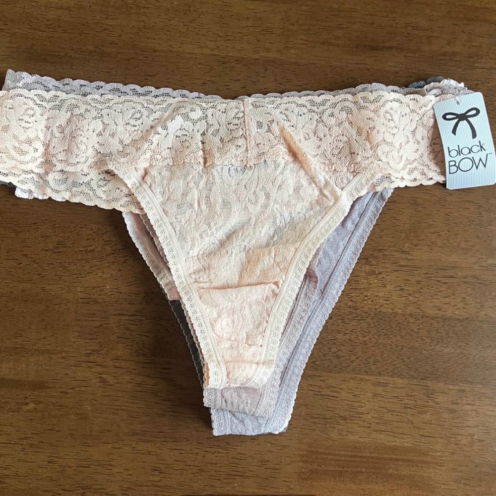 Black Bow 6-Pack XL/XXL Thongs